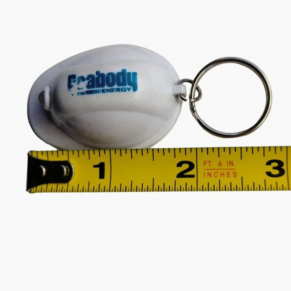 Peabody Energy White Hard Hat Keychain Light Not Working